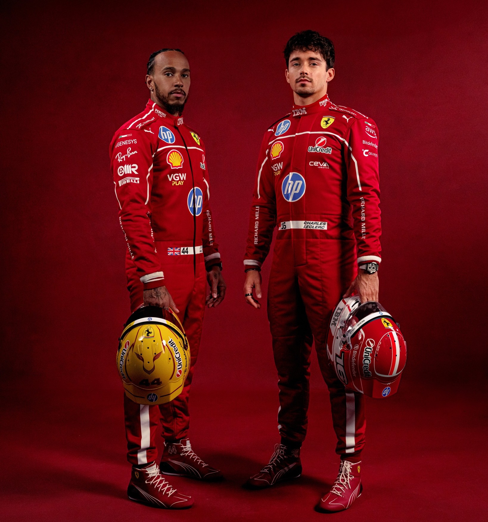 Scuderia Ferrari: Lewis Hamilton e Charles Leclerc, 